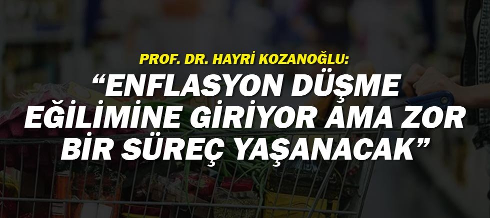 Prof. Dr. Hayri Kozanoğlu: Enflasyon düşme eğilimine giriyor. Ama zor bir süreç yaşanacak!