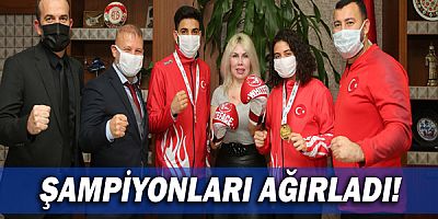 Rektör Özlenen Özkan dünya şampiyonlarını ağırladı!